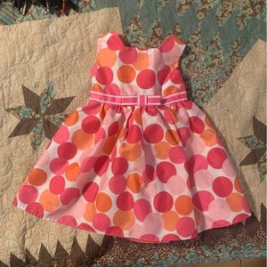 Girls Pink Polka Dot Dress